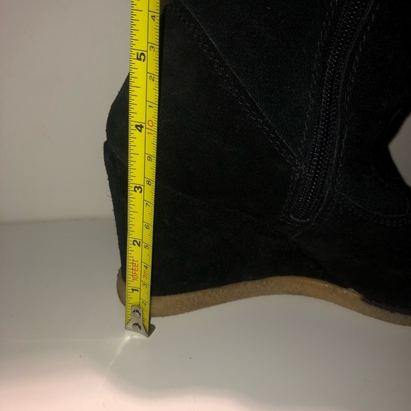 Aldo black suede wedge knee-high boots - Picture 10 of 10